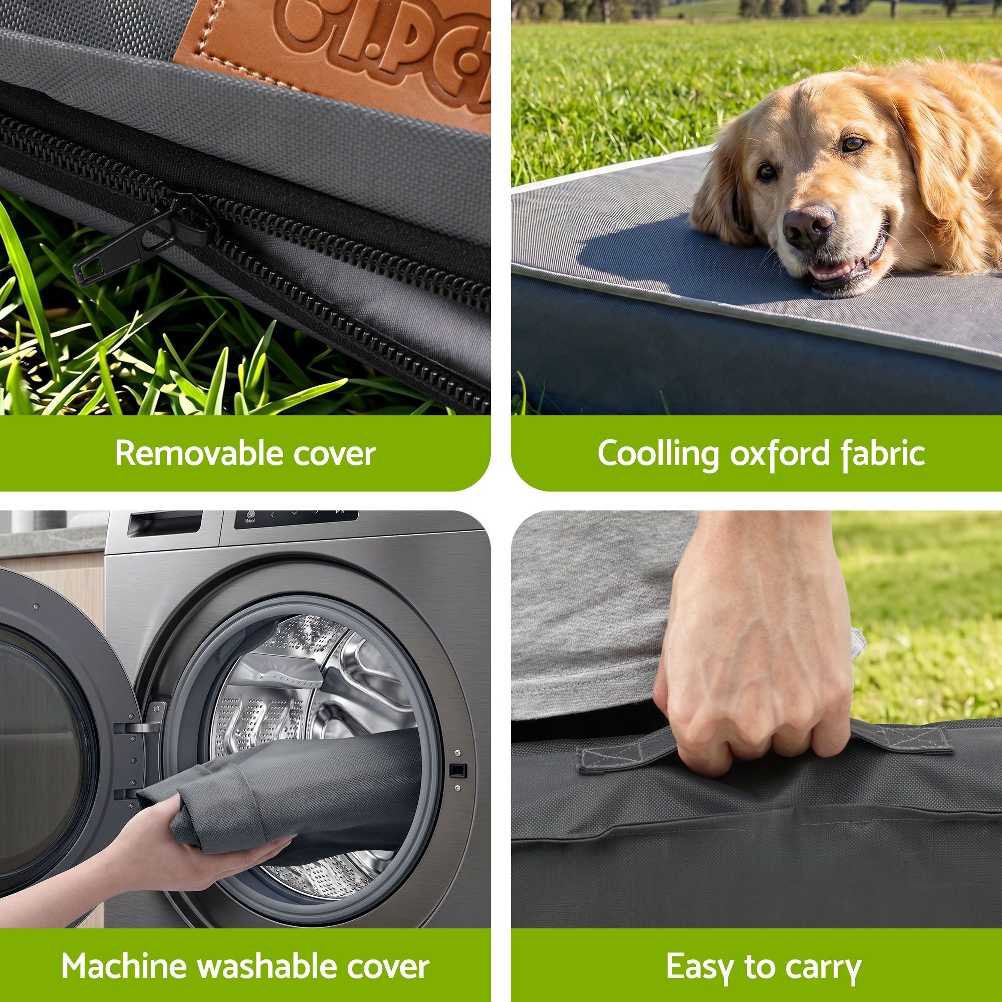 Dog Bed XL Water-resistant Egg Crate Foam Orthopedic Pet Mat Grey - Pet Care > Dog Supplies > Dog Beds - Rivercity House & Home Co. (ABN 18 642 972 209) - Affordable Modern Furniture Australia