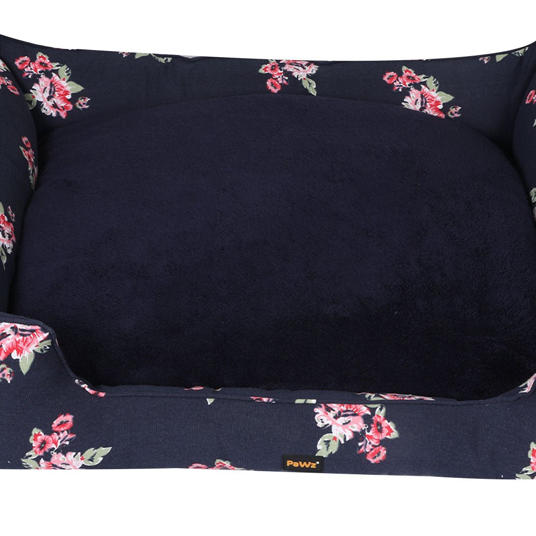Dog Calming Washable XXL Pet Bed with Bolster - Navy - Rivercity House & Home Co. (ABN 18 642 972 209) - Affordable Modern Furniture Australia