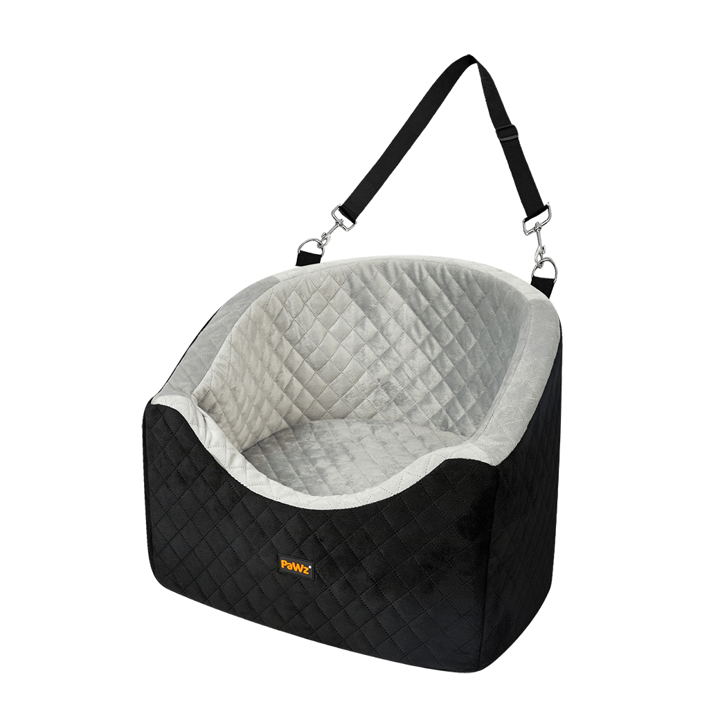 Dog Car Booster Seat with Safety Belt and Travel Bed - Black - Rivercity House & Home Co. (ABN 18 642 972 209) - Affordable Modern Furniture Australia