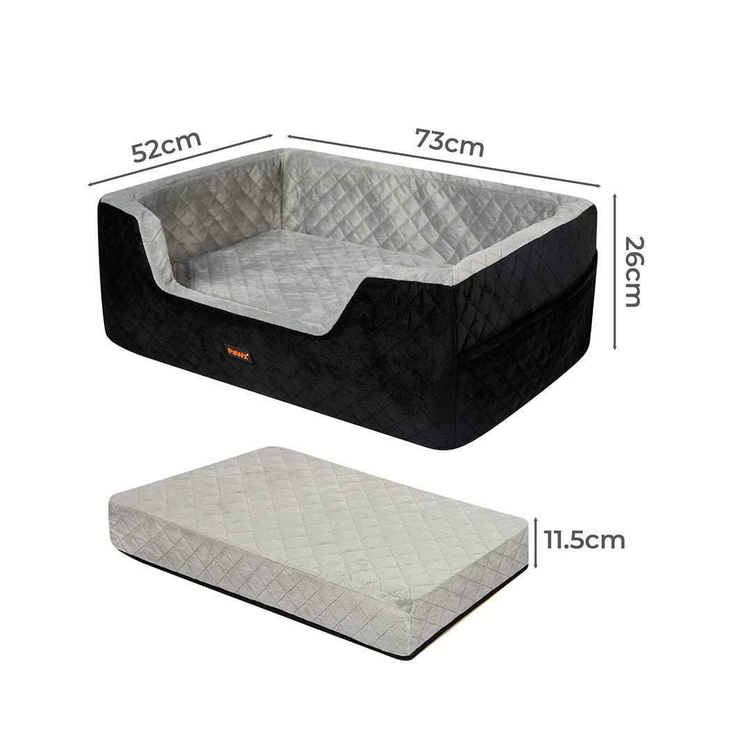 Dog Car Booster Seat with Safety Belt and Travel Bed - Black - Rivercity House & Home Co. (ABN 18 642 972 209) - Affordable Modern Furniture Australia