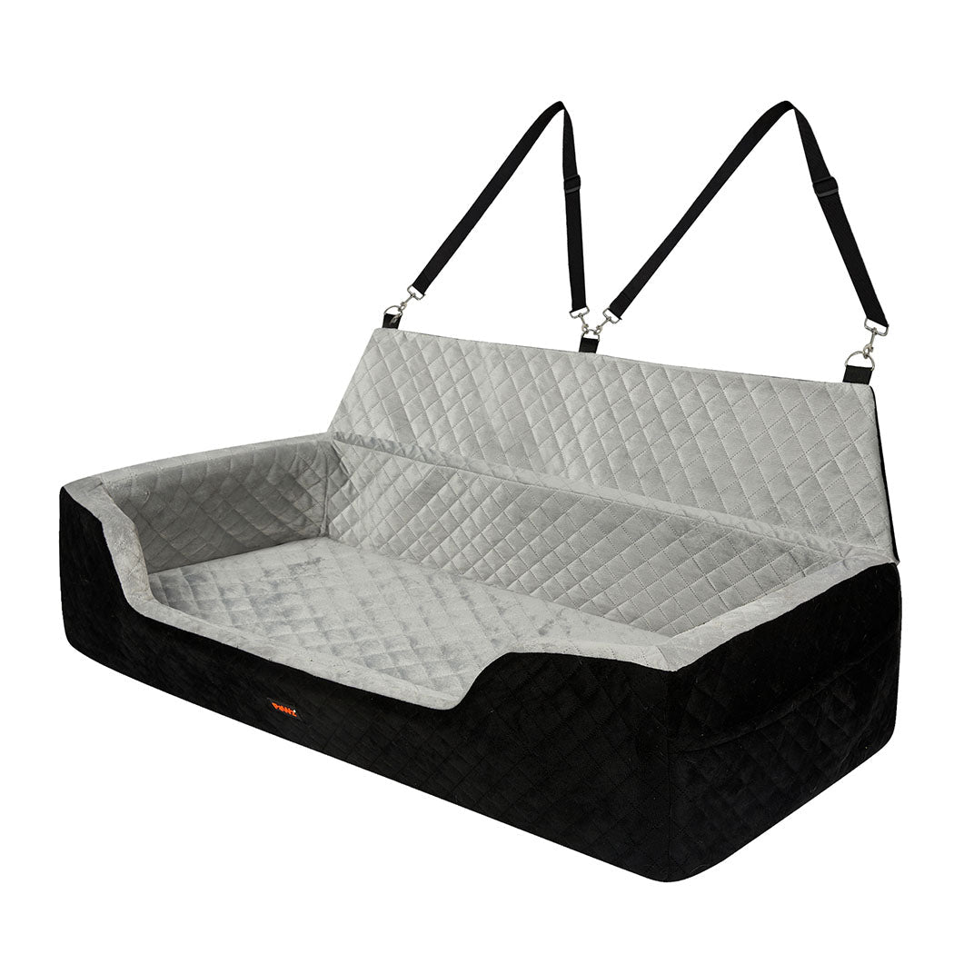 Dog Car Booster Seat with Safety Belt and Travel Bed - Black - Rivercity House & Home Co. (ABN 18 642 972 209) - Affordable Modern Furniture Australia