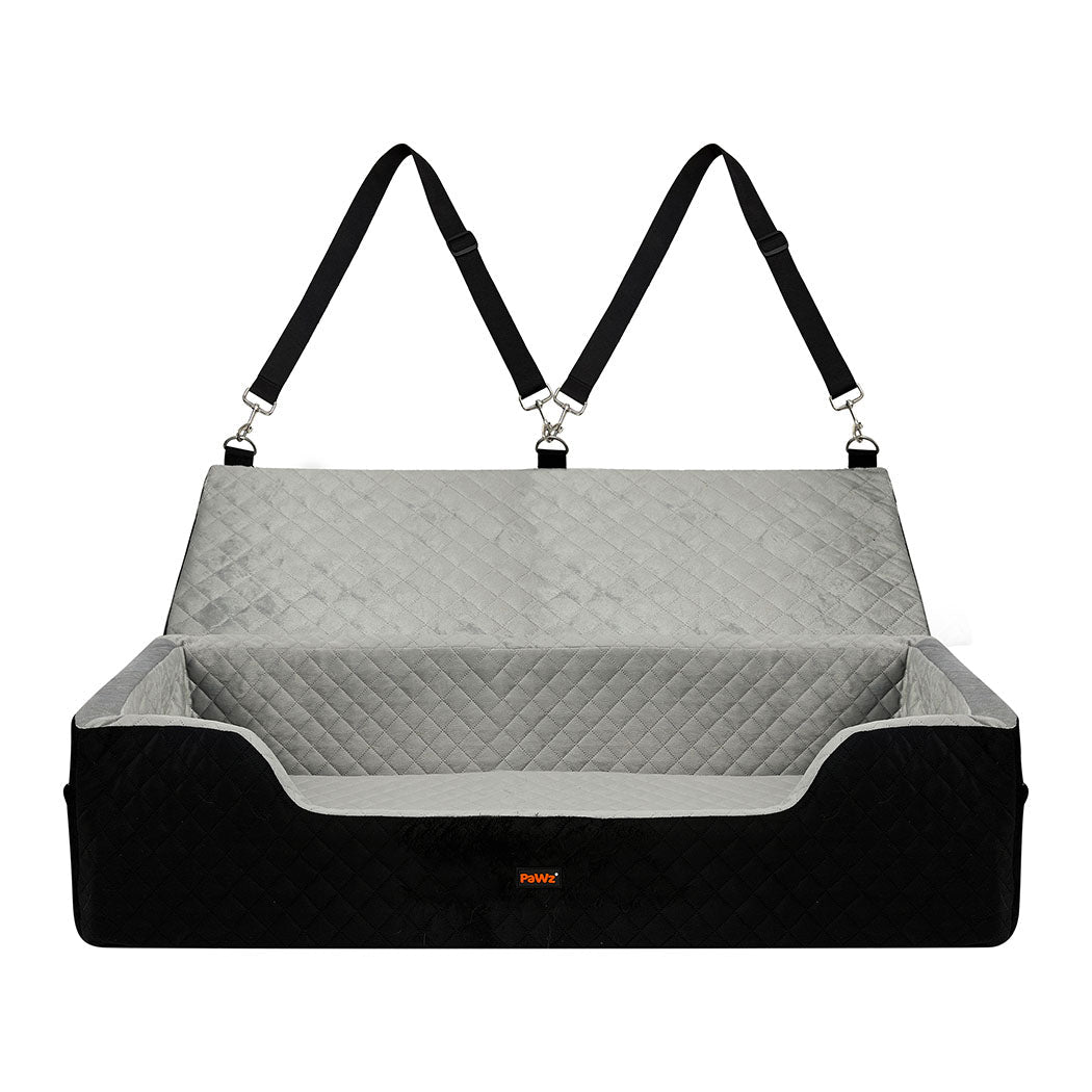 Dog Car Booster Seat with Safety Belt and Travel Bed - Black - Rivercity House & Home Co. (ABN 18 642 972 209) - Affordable Modern Furniture Australia