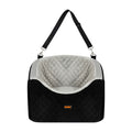 Dog Car Booster Seat with Safety Belt and Travel Bed - Black