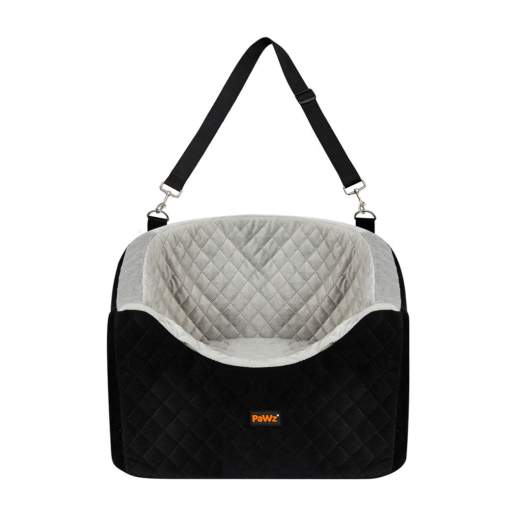 Dog Car Booster Seat with Safety Belt and Travel Bed - Black - Rivercity House & Home Co. (ABN 18 642 972 209) - Affordable Modern Furniture Australia