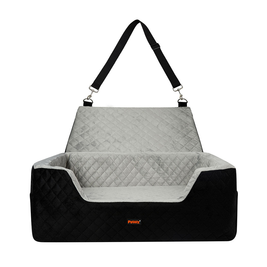 Dog Car Booster Seat with Safety Belt and Travel Bed - Black - Rivercity House & Home Co. (ABN 18 642 972 209) - Affordable Modern Furniture Australia
