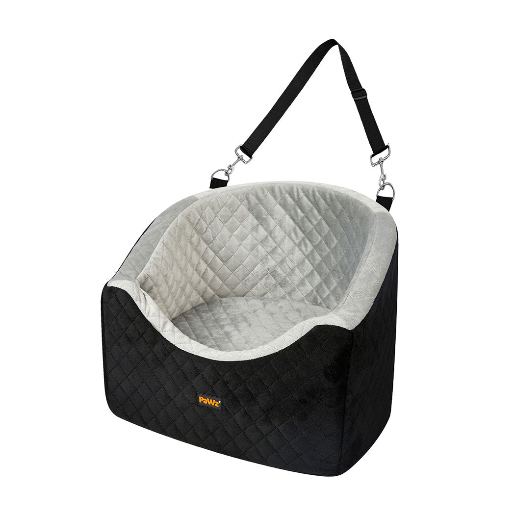 Dog Car Booster Seat with Safety Belt and Travel Bed - Black - Rivercity House & Home Co. (ABN 18 642 972 209) - Affordable Modern Furniture Australia