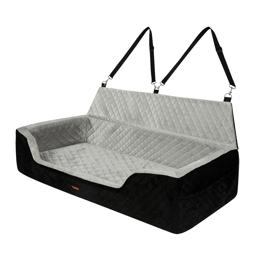 Dog Car Booster Seat with Safety Belt and Travel Bed - Black - Rivercity House & Home Co. (ABN 18 642 972 209) - Affordable Modern Furniture Australia