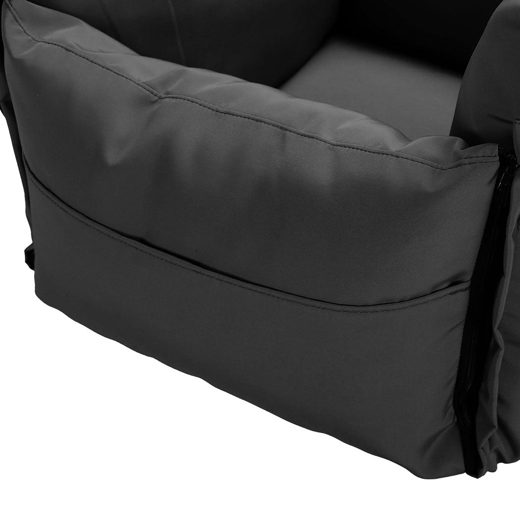 Dog Car Seat Booster with Adjustable Belt and Removable Cover - Black - Rivercity House & Home Co. (ABN 18 642 972 209) - Affordable Modern Furniture Australia