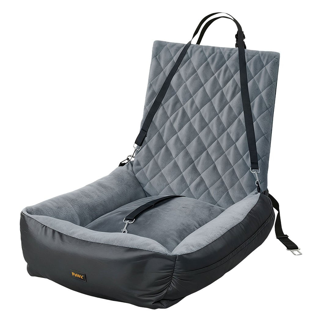 Dog Car Seat Travel Safety Booster with Straps - Grey - Rivercity House & Home Co. (ABN 18 642 972 209) - Affordable Modern Furniture Australia