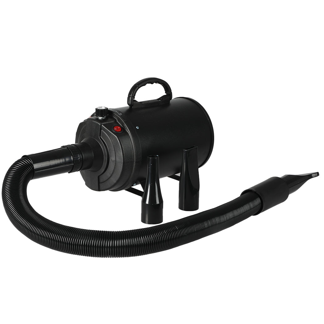 Dog Cat Pet Hair Dryer Grooming Blow Dryer with Nozzles - Black - Rivercity House & Home Co. (ABN 18 642 972 209) - Affordable Modern Furniture Australia