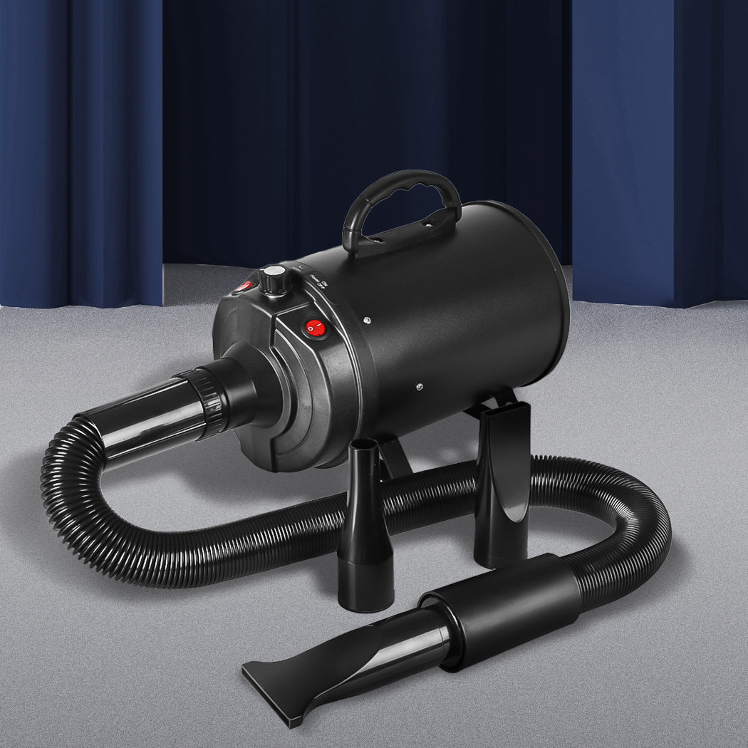 Dog Cat Pet Hair Dryer Grooming Blow Dryer with Nozzles - Black - Rivercity House & Home Co. (ABN 18 642 972 209) - Affordable Modern Furniture Australia