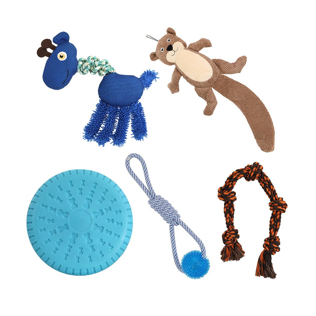 Dog Chew Toys Squeaky Puppy Pet Set - Multi - Color - Rivercity House & Home Co. (ABN 18 642 972 209) - Affordable Modern Furniture Australia