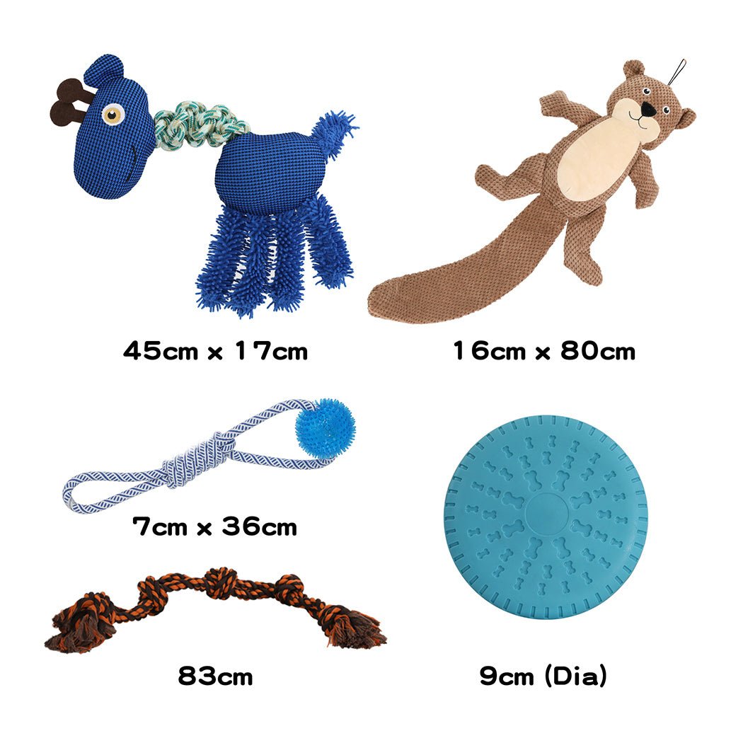 Dog Chew Toys Squeaky Puppy Pet Set - Multi - Color - Rivercity House & Home Co. (ABN 18 642 972 209) - Affordable Modern Furniture Australia