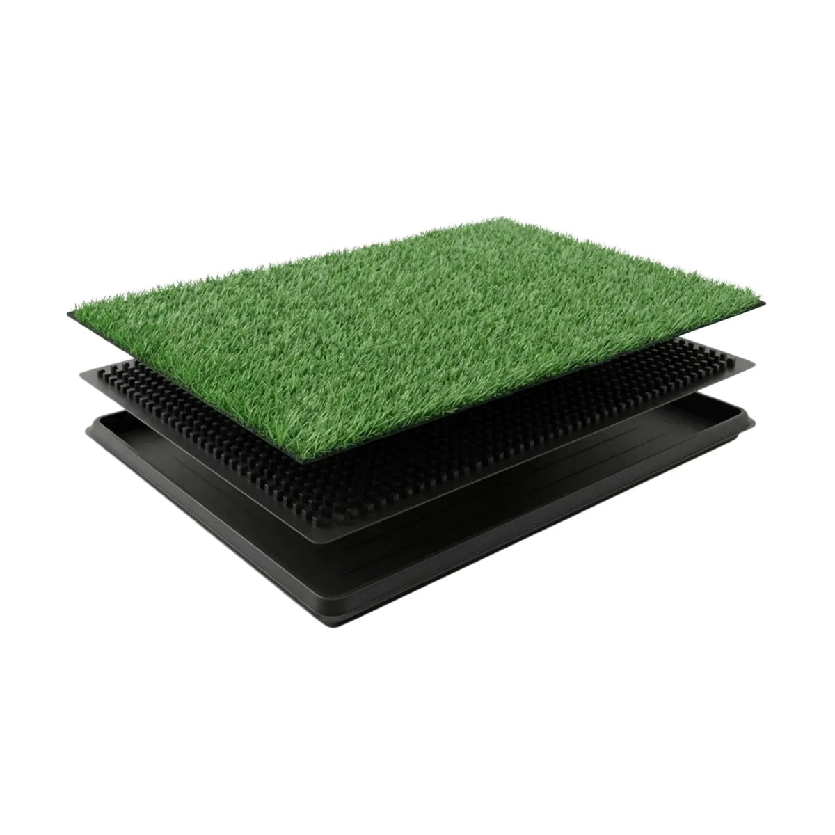 Dog Grass Pad with Tray 3-Layer Drainage System for Puppy Potty - Green - Pet Care > Cat Supplies > Cat Furniture - Rivercity House & Home Co. (ABN 18 642 972 209) - Affordable Modern Furniture Australia