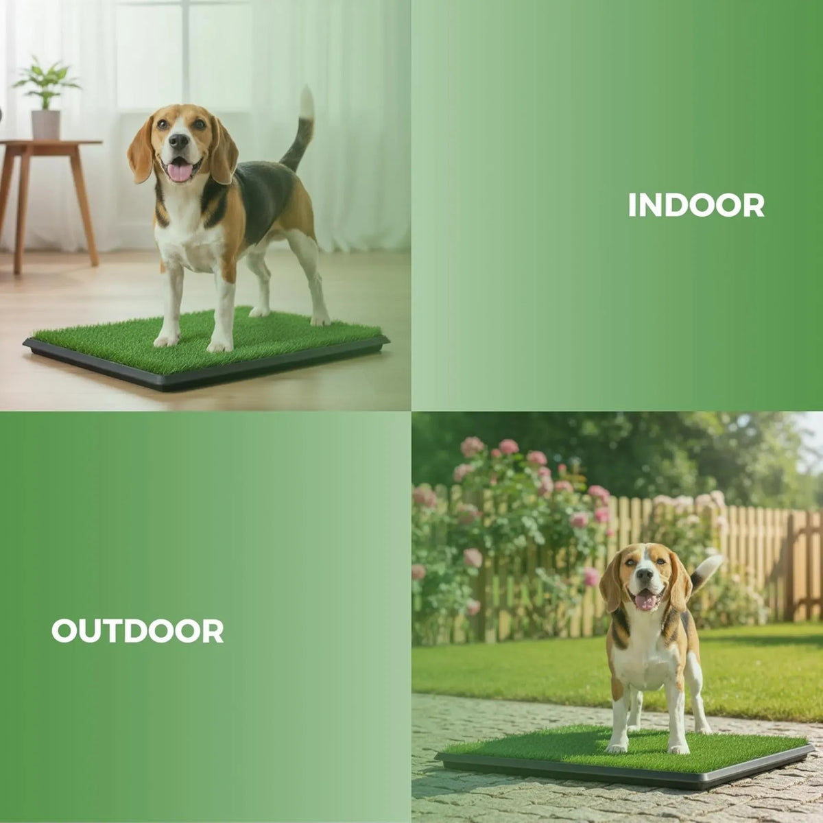 Dog Grass Pad with Tray 3-Layer Drainage System for Puppy Potty - Green - Pet Care > Cat Supplies > Cat Furniture - Rivercity House & Home Co. (ABN 18 642 972 209) - Affordable Modern Furniture Australia
