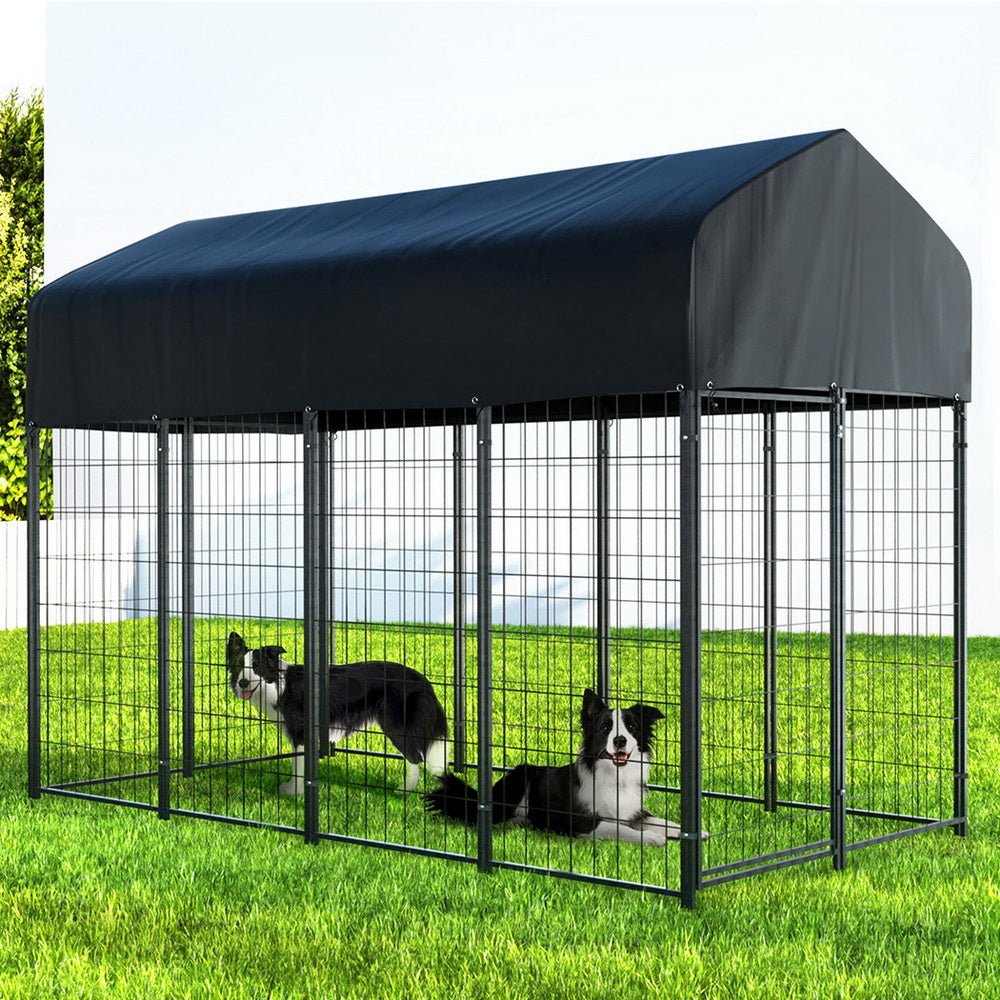 Dog Kennel Extra Large House Outdoor Playpen Pet Puppy Metal Backyard - Pet Care > Dog Supplies - Rivercity House & Home Co. (ABN 18 642 972 209) - Affordable Modern Furniture Australia