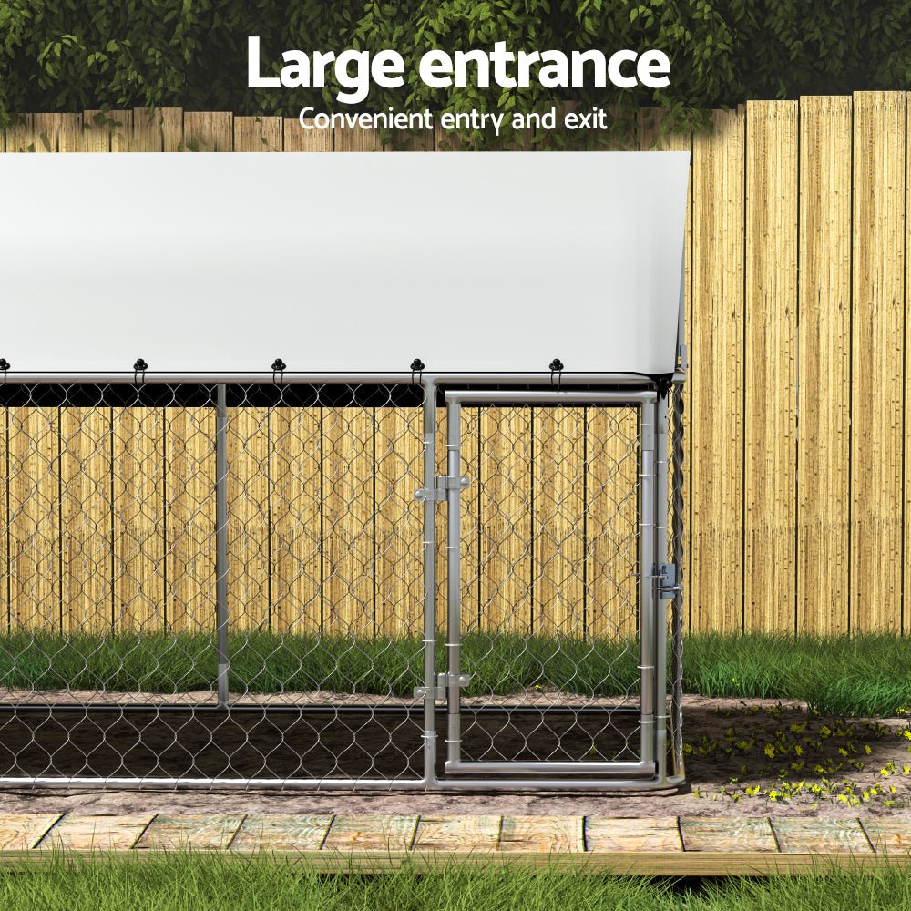 Dog Kennel Large House XL Pet Run Cage Puppy Outdoor Enclosure 2Mx4M - Pet Care > Dog Supplies > Dog Kennels - Rivercity House & Home Co. (ABN 18 642 972 209) - Affordable Modern Furniture Australia