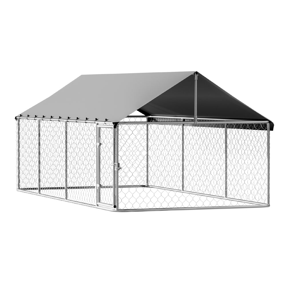 Dog Kennel Large House XL Pet Run Cage Puppy Outdoor Enclosure 2Mx4M - Pet Care > Dog Supplies > Dog Kennels - Rivercity House & Home Co. (ABN 18 642 972 209) - Affordable Modern Furniture Australia