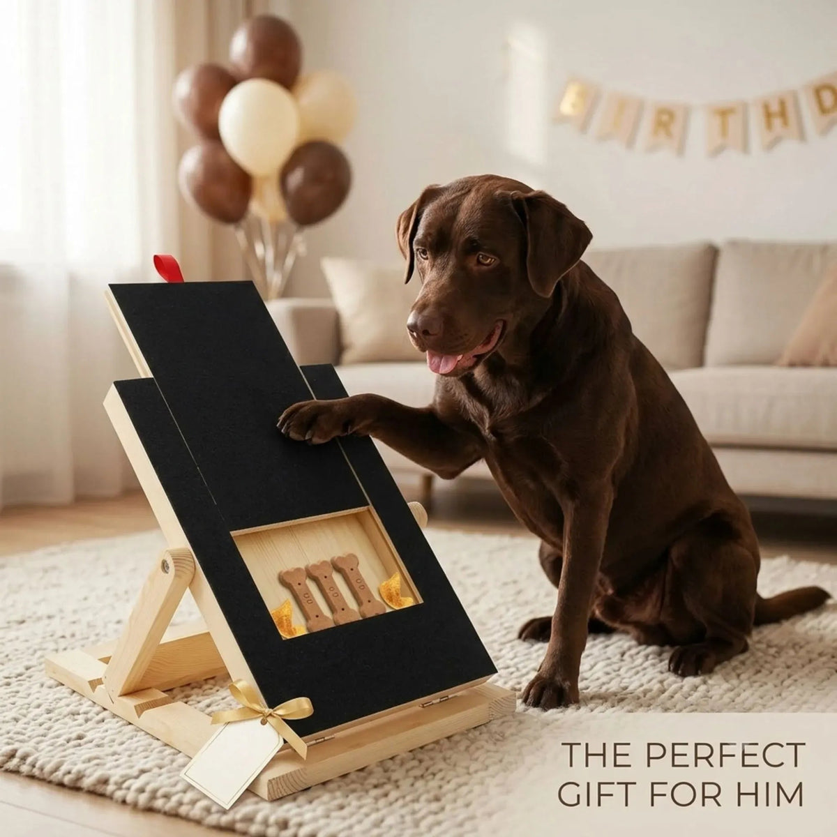 Dog Nail Scratch Board with Adjustable Height and Treat Drawer - Natural Wood - Pet Care > Cat Supplies > Cat Scratchers - Rivercity House & Home Co. (ABN 18 642 972 209) - Affordable Modern Furniture Australia