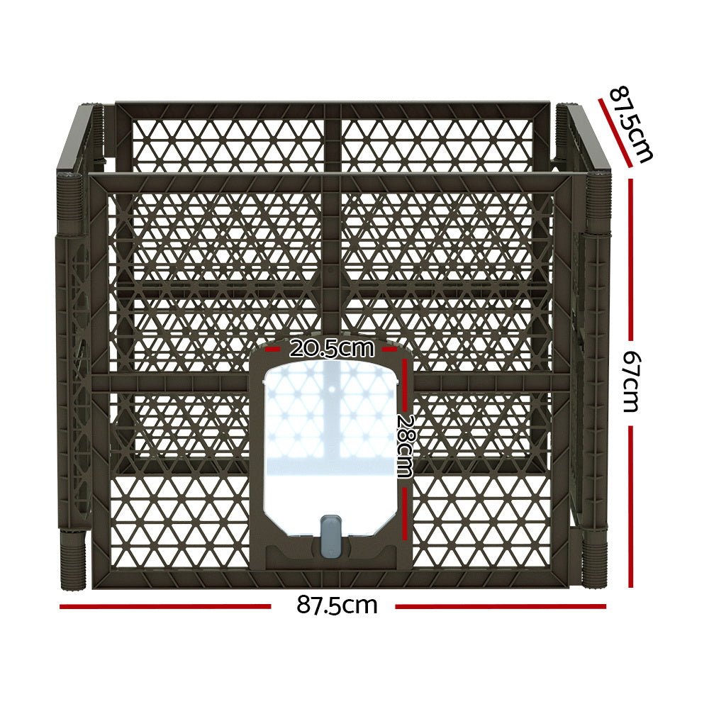 Dog Playpen Enclosure 4 Panel Pet Fence Plastic Play Pen - Pet Care > Dog Supplies > Dog Playpens & Gates - Rivercity House & Home Co. (ABN 18 642 972 209) - Affordable Modern Furniture Australia