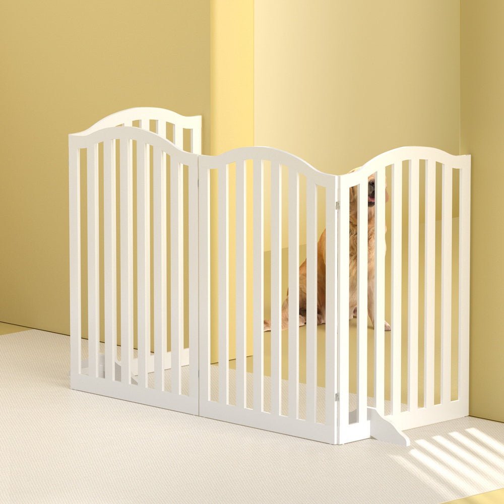 Dog Playpen Enclosure 4 Panel Pet Fence Wooden Play Pen - Pet Care > Dog Supplies - Rivercity House & Home Co. (ABN 18 642 972 209) - Affordable Modern Furniture Australia