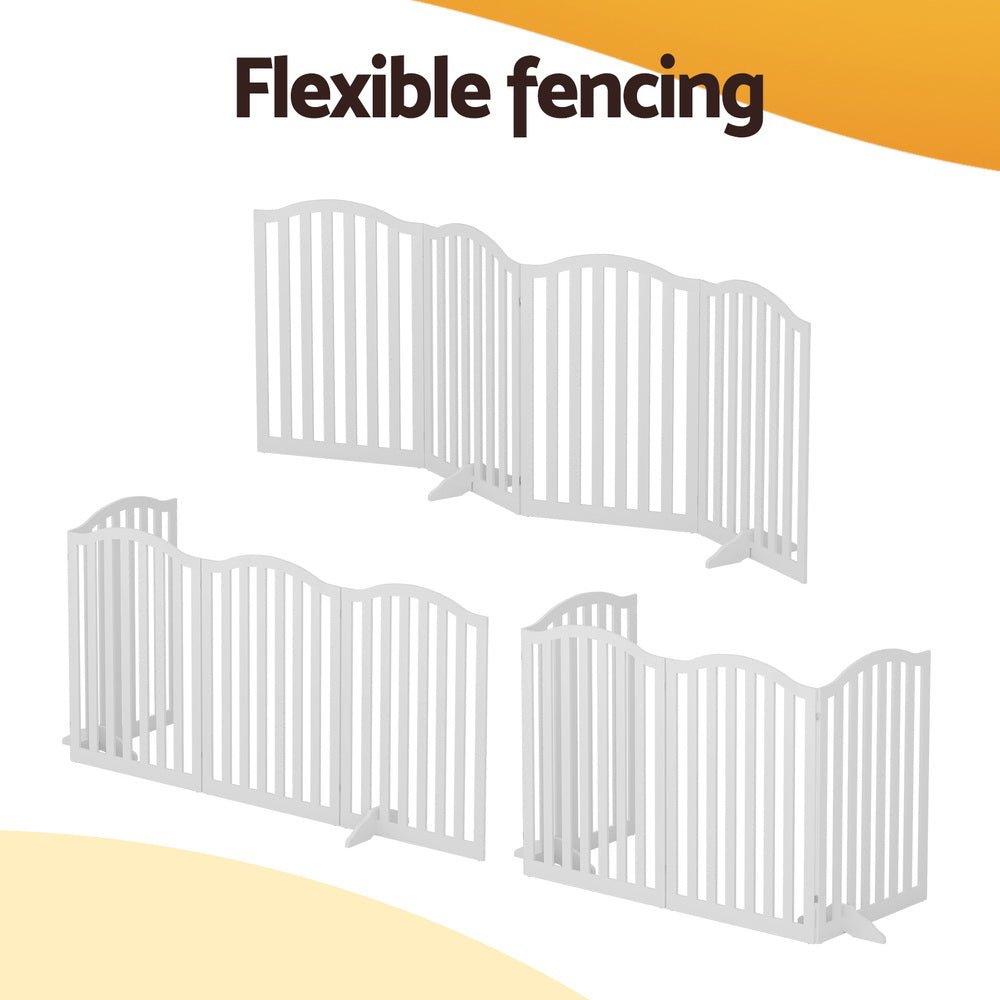 Dog Playpen Enclosure 4 Panel Pet Fence Wooden Play Pen - Pet Care > Dog Supplies - Rivercity House & Home Co. (ABN 18 642 972 209) - Affordable Modern Furniture Australia