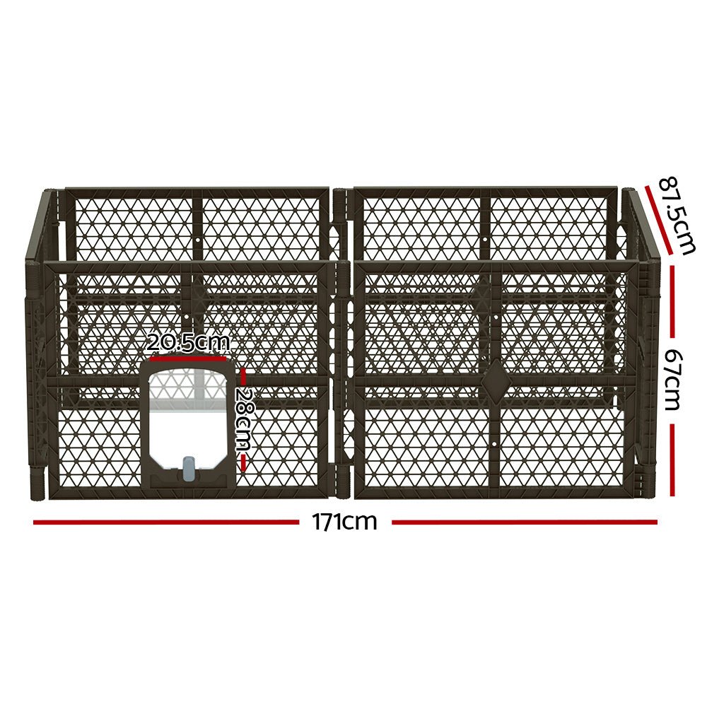 Dog Playpen Enclosure 6 Panel Pet Fence Plastic Play Pen - Pet Care > Dog Supplies > Dog Playpens & Gates - Rivercity House & Home Co. (ABN 18 642 972 209) - Affordable Modern Furniture Australia