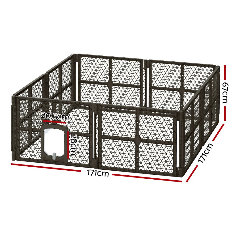 Dog Playpen Enclosure 8 Panel Pet Fence Plastic Play Pen - Pet Care > Dog Supplies > Dog Playpens & Gates - Rivercity House & Home Co. (ABN 18 642 972 209) - Affordable Modern Furniture Australia