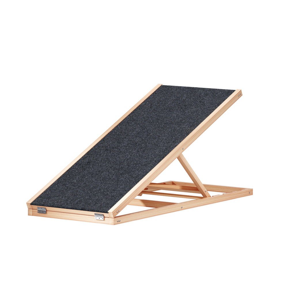 Dog Ramp 100cm Adjustable Height Wooden Steps Stairs For Bed Sofa Car Foldable - Pet Care > Dog Supplies > Dog Steps & Ramps - Rivercity House & Home Co. (ABN 18 642 972 209) - Affordable Modern Furniture Australia