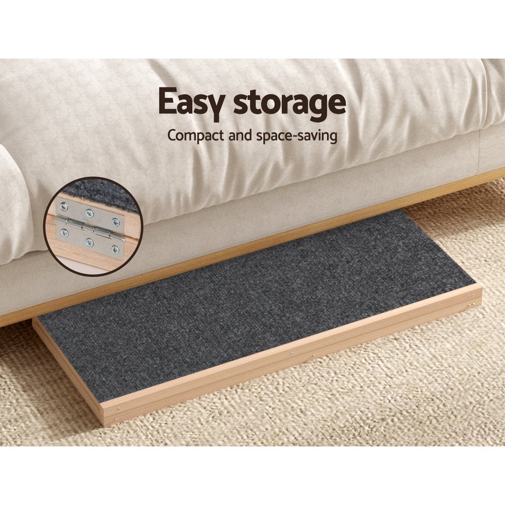 Dog Ramp 100cm Adjustable Height Wooden Steps Stairs For Bed Sofa Car Foldable - Pet Care > Dog Supplies > Dog Steps & Ramps - Rivercity House & Home Co. (ABN 18 642 972 209) - Affordable Modern Furniture Australia