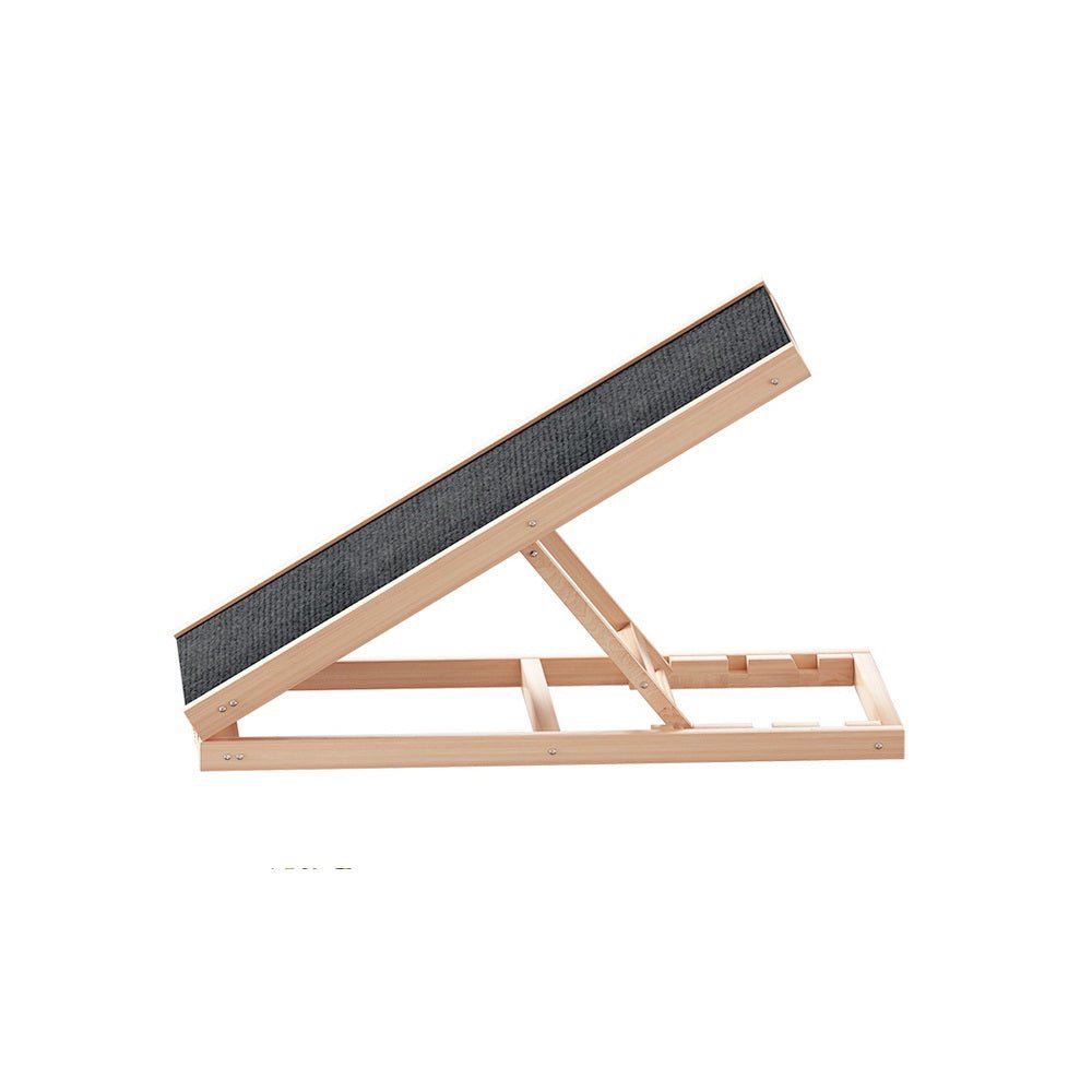 Dog Ramp 70cm Adjustable Height Wooden Steps Stairs For Bed Sofa Car Foldable - Pet Care > Dog Supplies > Dog Steps & Ramps - Rivercity House & Home Co. (ABN 18 642 972 209) - Affordable Modern Furniture Australia