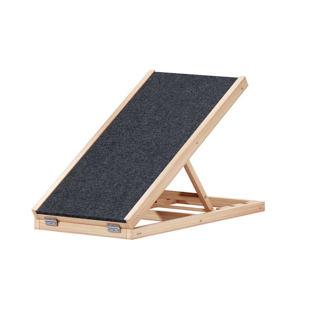 Dog Ramp 70cm Adjustable Height Wooden Steps Stairs For Bed Sofa Car Foldable - Pet Care > Dog Supplies > Dog Steps & Ramps - Rivercity House & Home Co. (ABN 18 642 972 209) - Affordable Modern Furniture Australia