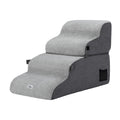 2-in-1 Dog Stairs and Bed Foam Non-Slip Washable Pet Sofa - Grey