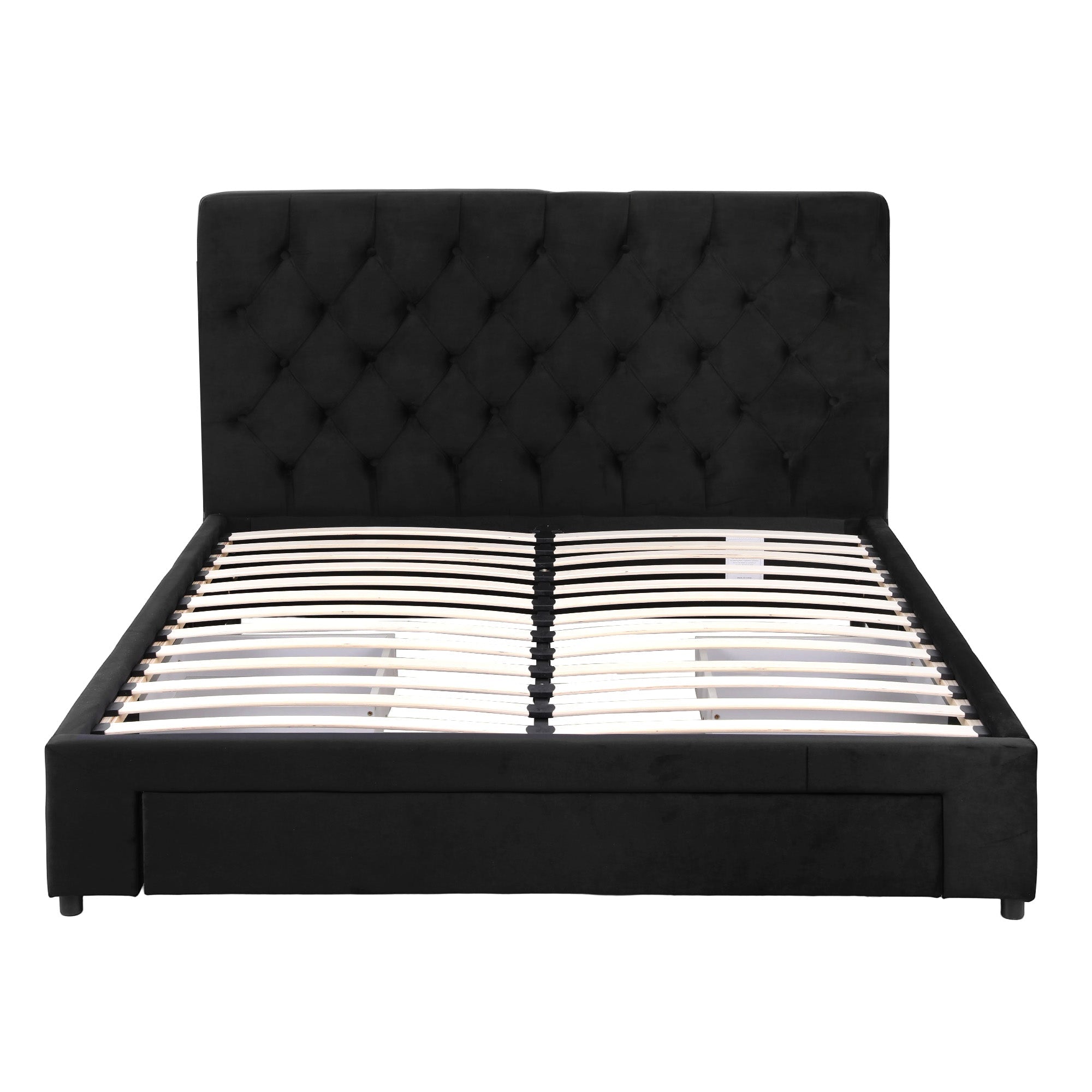 Double Bed Frame Storage Charging Station Upholstered 3 Drawers USB Type - C - Furniture > Bedroom > Beds & Bed Frames - Rivercity House & Home Co. (ABN 18 642 972 209) - Affordable Modern Furniture Australia