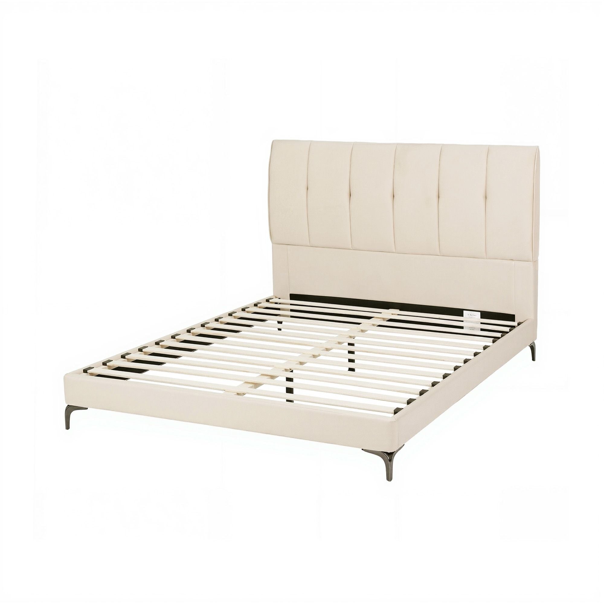 Double Bed Frame Upholstered Platform Bed with Tufted Headboard 300kg Support - Furniture > Bedroom > Beds & Bed Frames - Rivercity House & Home Co. (ABN 18 642 972 209) - Affordable Modern Furniture Australia
