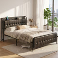Double Bed Frame with Storage Headboard SAA Certified Charging Station