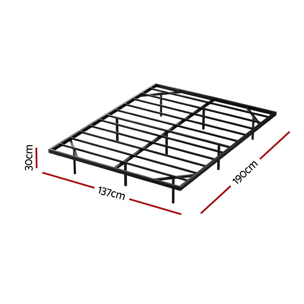 Double Bed Frame,Floating Metal Bed Frame with Smart LED Lights - Sturdy Metal Platform Bed Base, Silent Design, Tool - Free Assembly, 300KG Capacity for Home/Hotel/Master Bedroom - Furniture > Bedroom > Beds & Bed Frames - Rivercity House & Home Co. (ABN 18 642 972 209) - Affordable Modern Furniture Australia