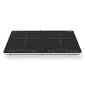 Double Induction Cooktop with 9 Heat Levels, Touch Controls, Portable Electric Cooker - Black