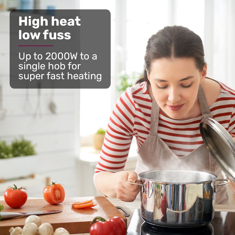 Double Induction Cooktop, 9 Heat Levels, Fast Electric Portable Cooker, Touch Controls, Standard 10A Power Plug - Appliances > Kitchen Appliances > Cooktops & Stoves - Rivercity House & Home Co. (ABN 18 642 972 209) - Affordable Modern Furniture Australia