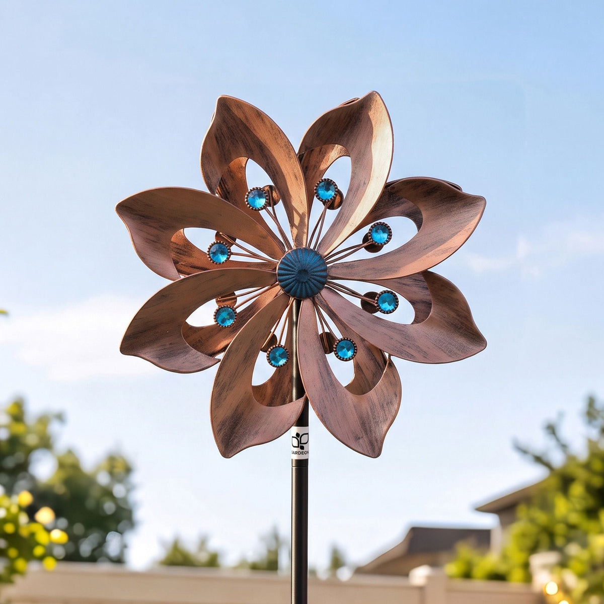 Double Layer Metal Garden Windmill Wind Spinner 190cm - Bronze - Home & Garden > Decor > Garden Ornaments - Rivercity House & Home Co. (ABN 18 642 972 209) - Affordable Modern Furniture Australia