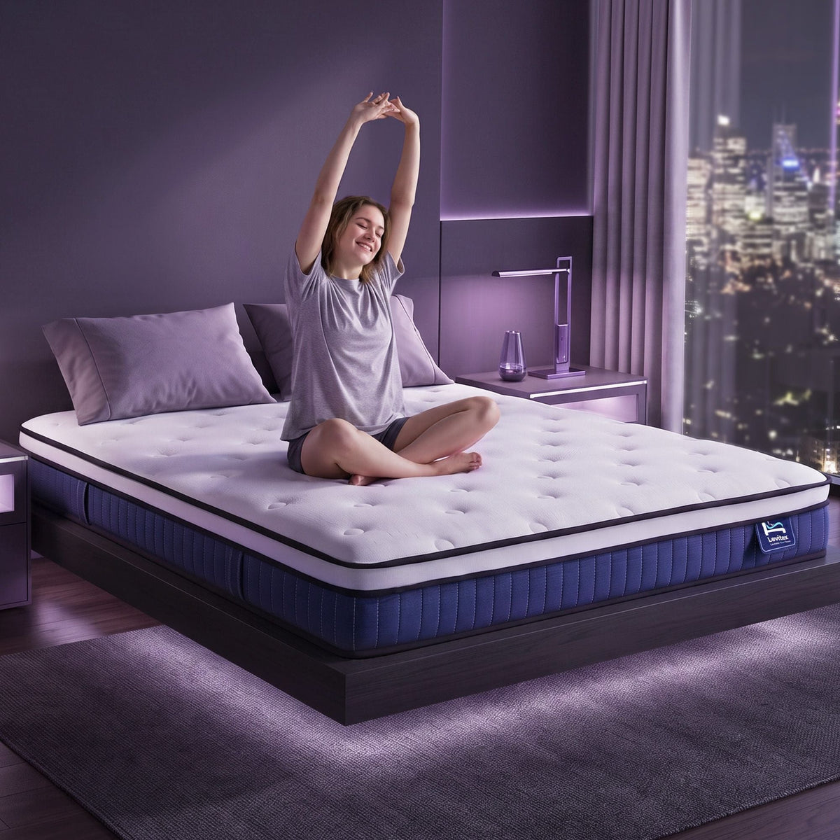 Double Mattress 23cm Pocket Spring Cooling Gel Foam Medium-Firm Support - White - Furniture > Mattresses > Double Mattress - Rivercity House & Home Co. (ABN 18 642 972 209) - Affordable Modern Furniture Australia