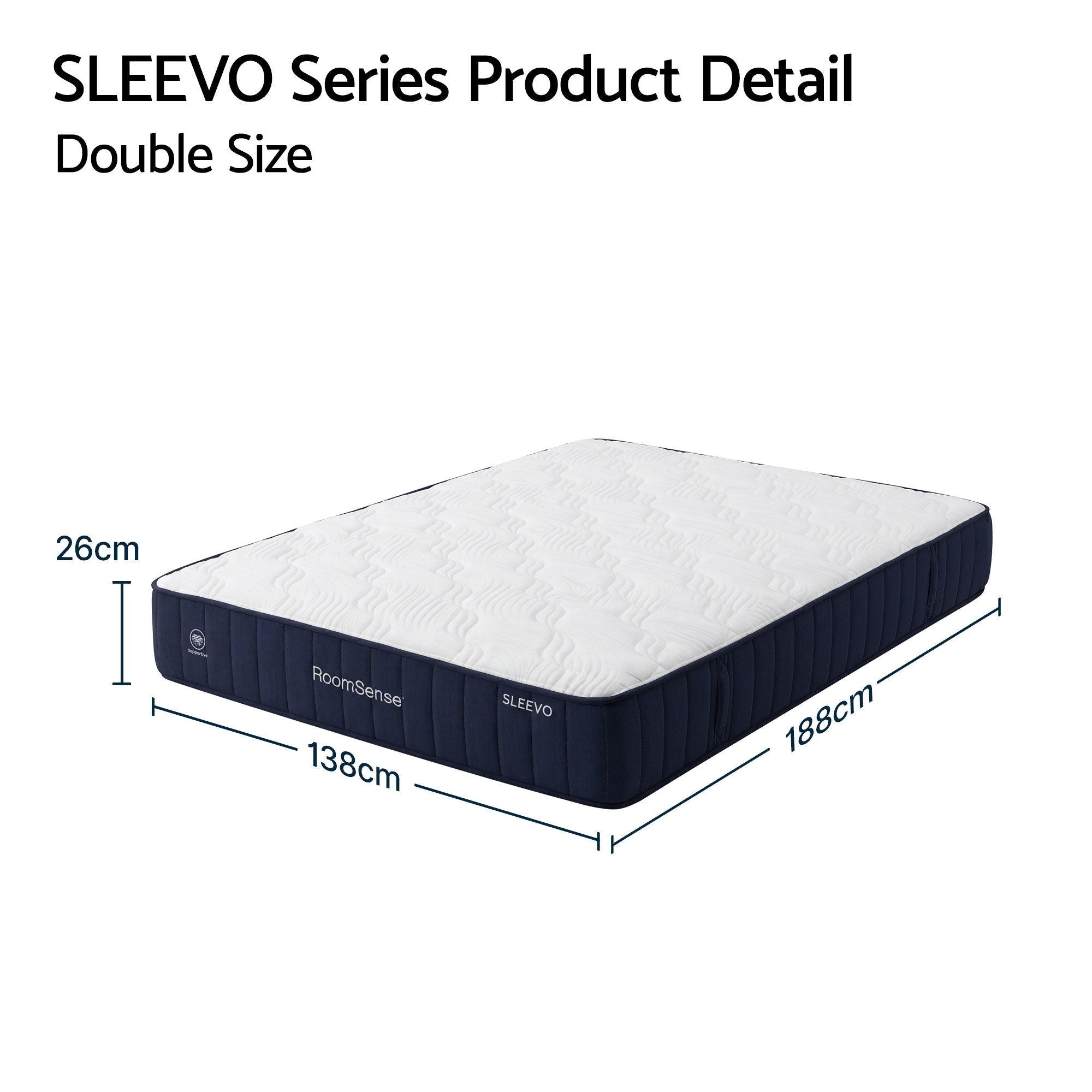 Double Mattress, 26cm Orthopedic Firm Mattress for Back Pain Relief, Pocket Spring Hybrid Mattress Double Size for Home & Rental - Furniture > Mattresses > Double Mattress - Rivercity House & Home Co. (ABN 18 642 972 209) - Affordable Modern Furniture Australia