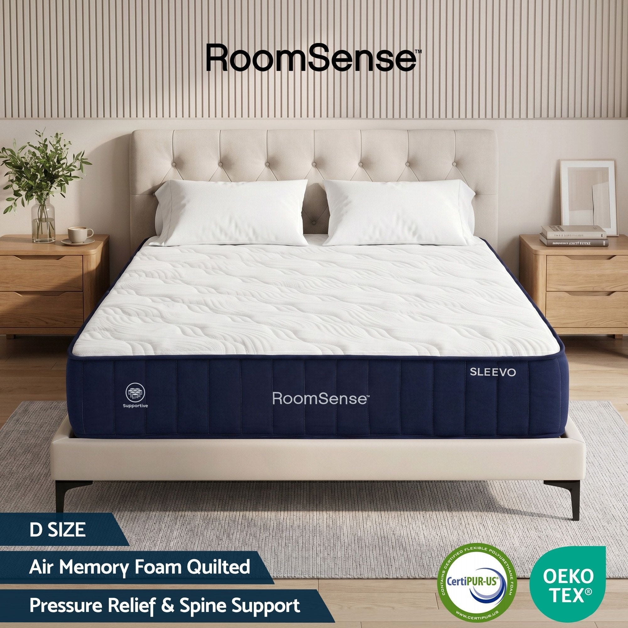 Double Mattress, 26cm Orthopedic Firm Mattress for Back Pain Relief, Pocket Spring Hybrid Mattress Double Size for Home & Rental - Furniture > Mattresses > Double Mattress - Rivercity House & Home Co. (ABN 18 642 972 209) - Affordable Modern Furniture Australia