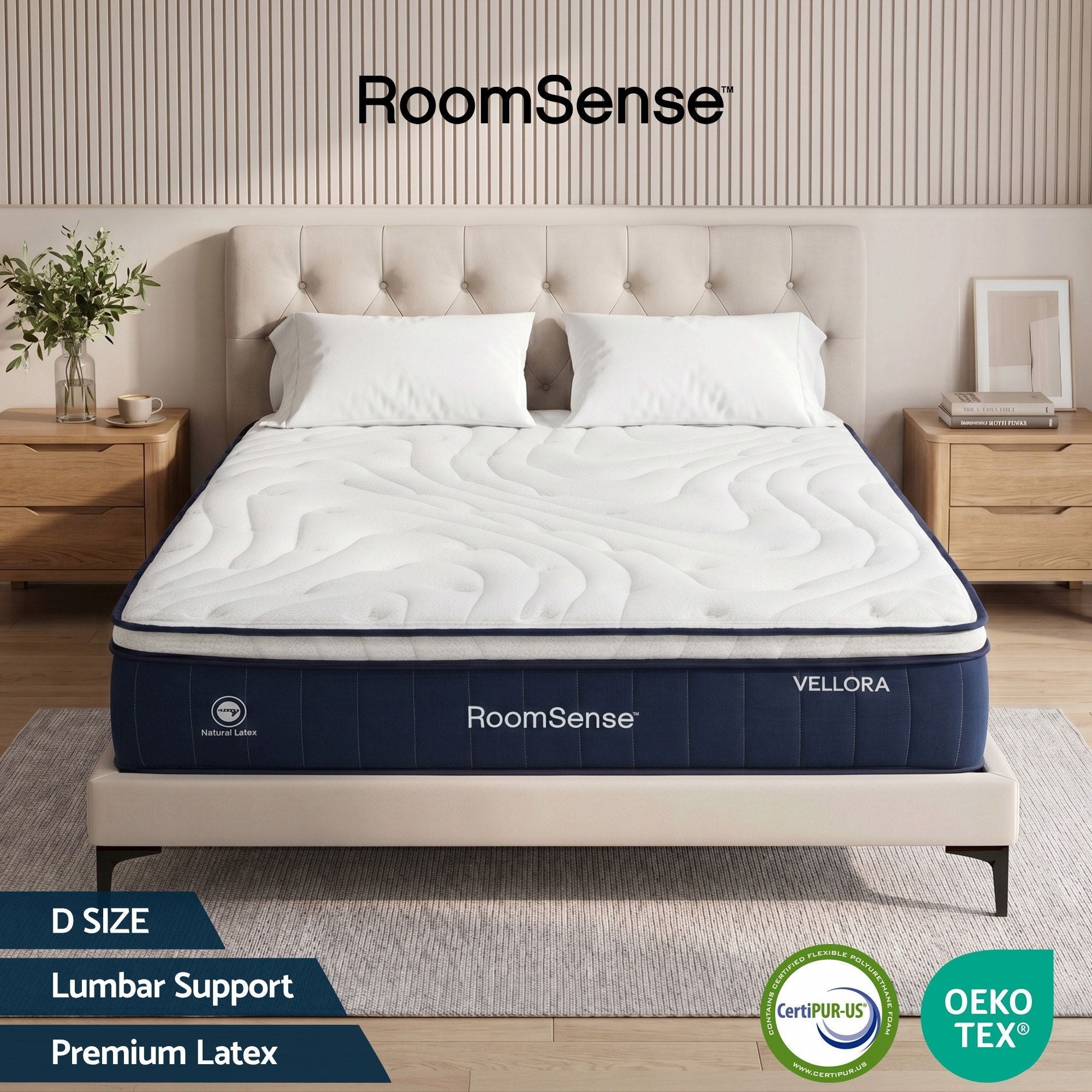 Double Mattress , 30cm Medium Firm Hybrid Mattress with Latex Lumbar Support for Back Pain Relief , Pocket Spring Mattress Double Size in a Box - Furniture > Mattresses > Double Mattress - Rivercity House & Home Co. (ABN 18 642 972 209) - Affordable Modern Furniture Australia