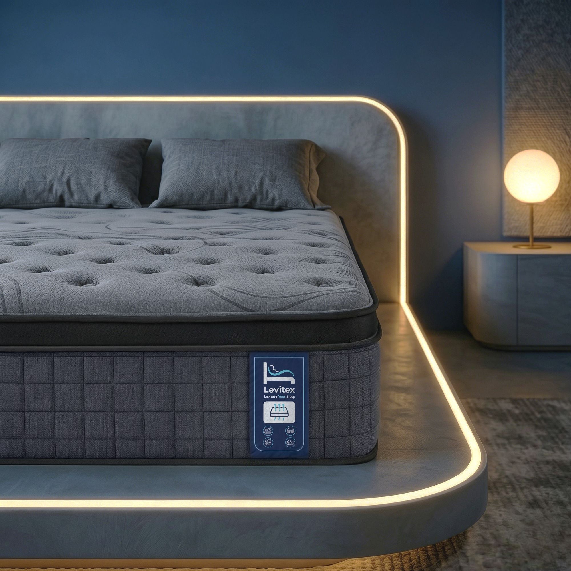Double Mattress 33 cm 7 - Zone Pocket Spring 8.0 Extra Firm with Dual - Row Edge Support & Breathable Knit Cover - Furniture > Mattresses > Double Mattress - Rivercity House & Home Co. (ABN 18 642 972 209) - Affordable Modern Furniture Australia