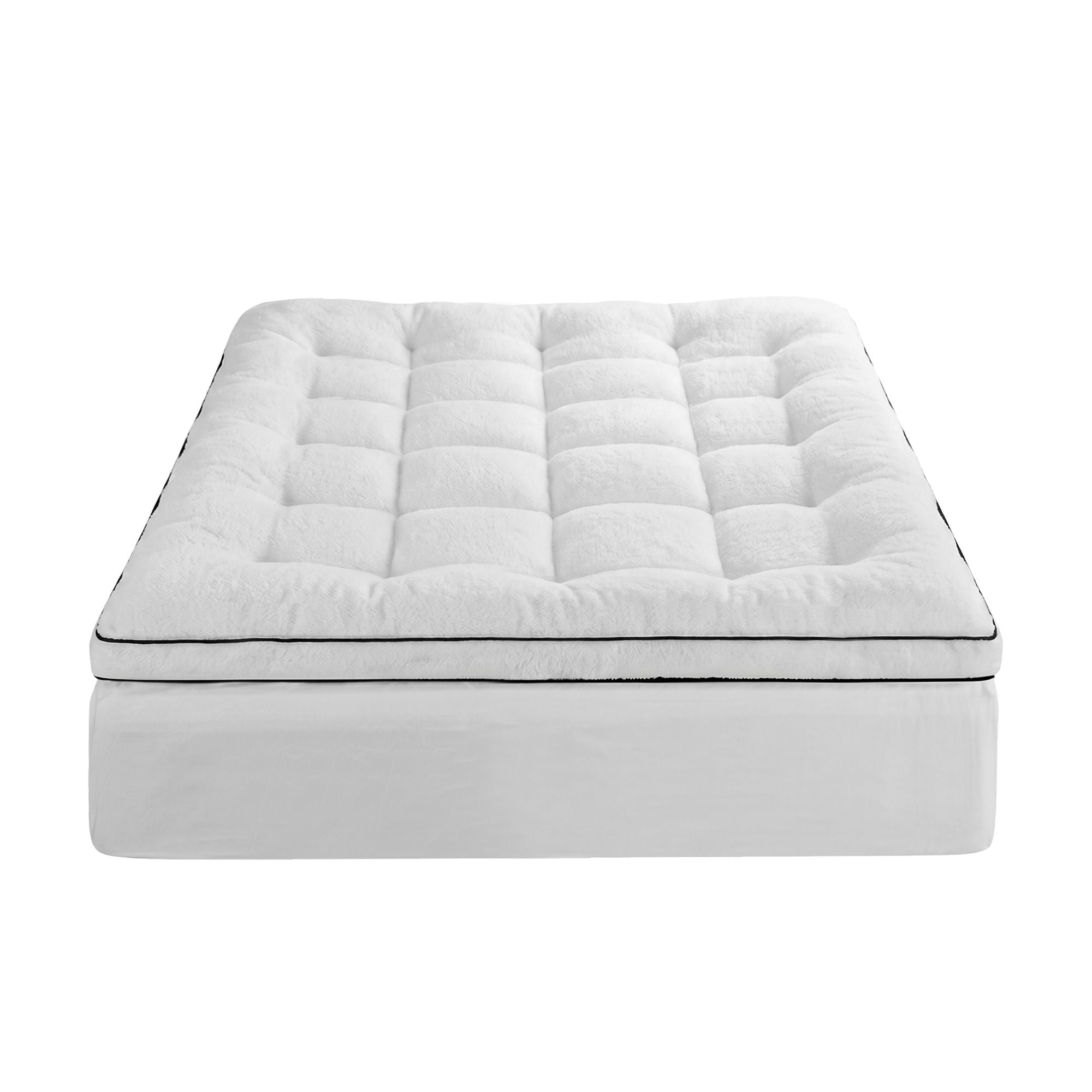 Double Mattress Topper 5cm Coral Fleece - Furniture > Mattresses > Mattress Toppers - Rivercity House & Home Co. (ABN 18 642 972 209) - Affordable Modern Furniture Australia