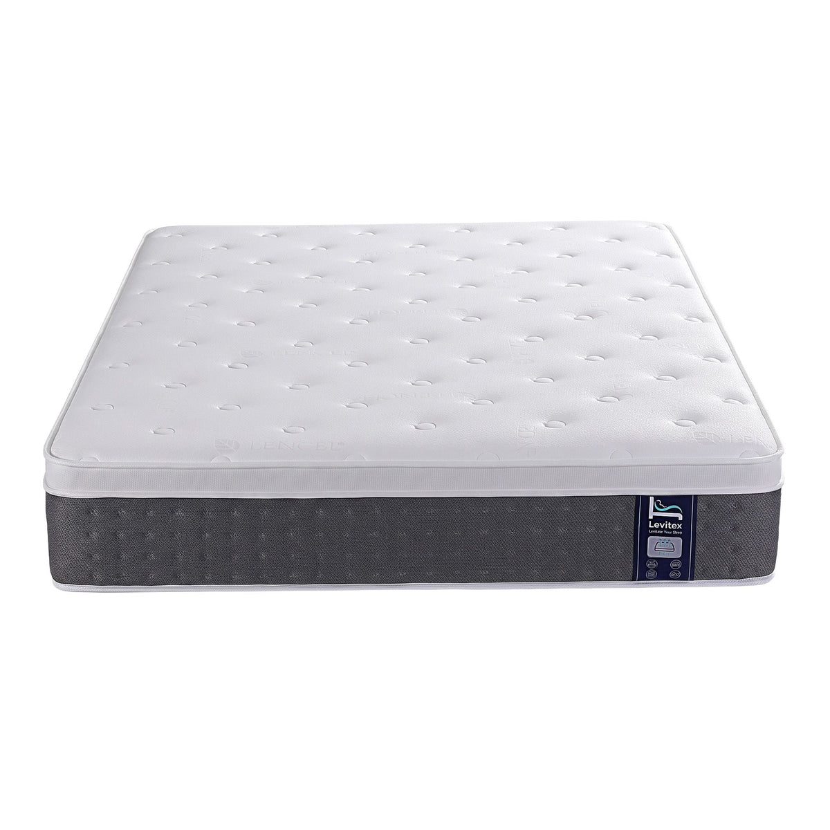 Double Mattress with 5-Zone Pocket Springs, Lumbar Support & Cooling Gel Memory Foam - White - Furniture > Mattresses > Double Mattress - Rivercity House & Home Co. (ABN 18 642 972 209) - Affordable Modern Furniture Australia