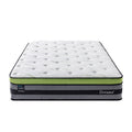 Double Medium-Firm Cooling Pocket Spring Mattress - White/Grey/Green