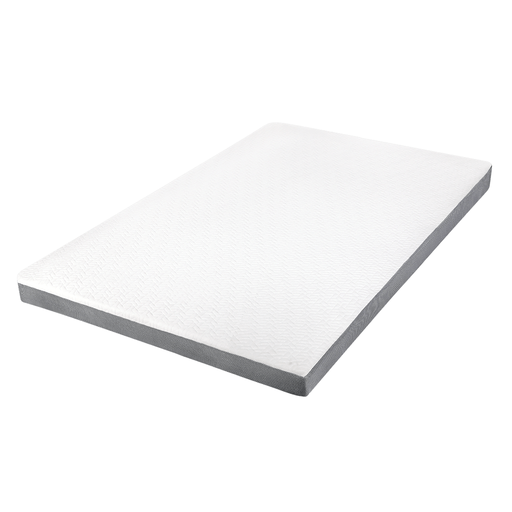Double Memory Foam Mattress Topper All Season with Anti - Slip - White & Grey - Rivercity House & Home Co. (ABN 18 642 972 209) - Affordable Modern Furniture Australia