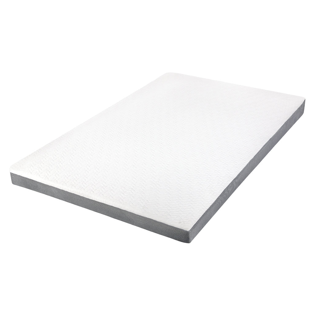 Double Memory Foam Mattress Topper All Season with Anti - Slip - White & Grey - Rivercity House & Home Co. (ABN 18 642 972 209) - Affordable Modern Furniture Australia